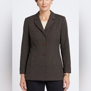 Doncaster Zebra Stripe Brown Blazer